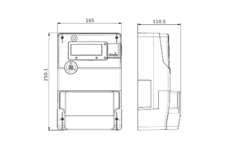 АСЕ6000 габаритные размеры счетчика