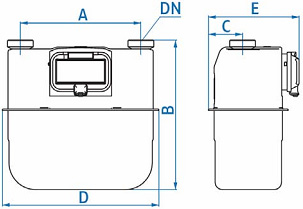 габаритные и присоединительные размеры  ACD компакт  Actaris (ITRON)