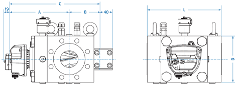 ACTARIS (ITRON) Серия DELTA S1-Flow (S1F) габаритные размеры